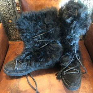 Frye Black Women's Gail Shearling Tall Winter Boot